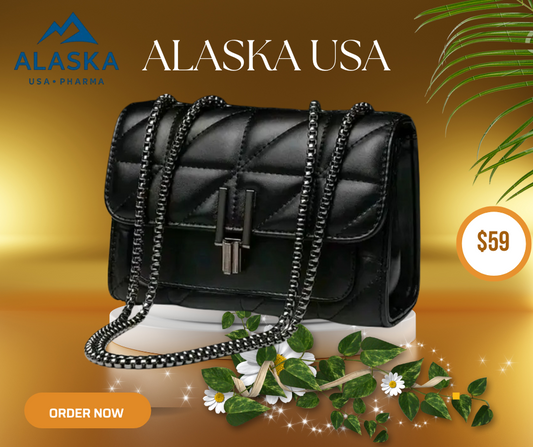 Black Chain Shoulder Bag – Elegant PU Leather Crossbody for Women