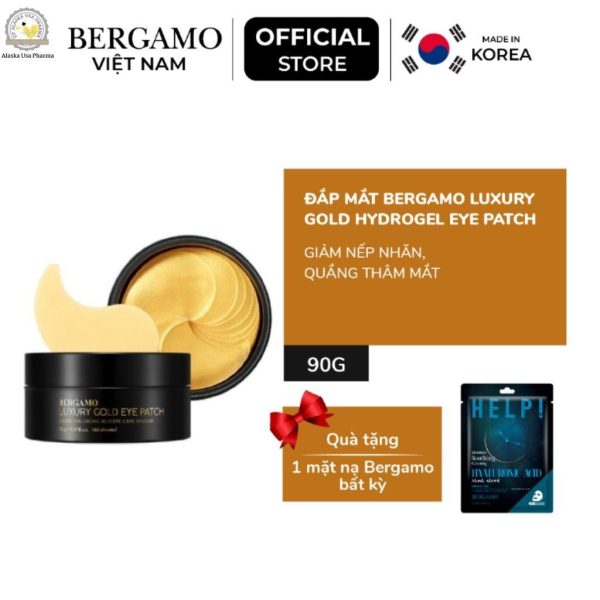 Đắp mắt Bergamo Luxury Gold Hydrogel Eye Patch (60PCS) 90G