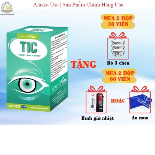 Bổ mắt TIC Healthy USA -Chính Hãng Usa- cải thiện thị lực, giảm khô mắt, mờ mắt, mỏi mắt