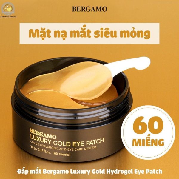 Đắp mắt Bergamo Luxury Gold Hydrogel Eye Patch (60PCS) 90G - Hình ảnh 4