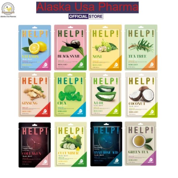 Trọn bộ mặt nạ Bergamo Help Mask Pack (giá bịt)