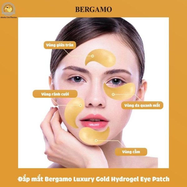 Đắp mắt Bergamo Luxury Gold Hydrogel Eye Patch (60PCS) 90G - Hình ảnh 3