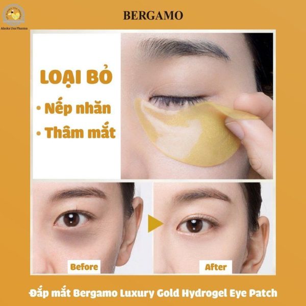 Đắp mắt Bergamo Luxury Gold Hydrogel Eye Patch (60PCS) 90G - Hình ảnh 7