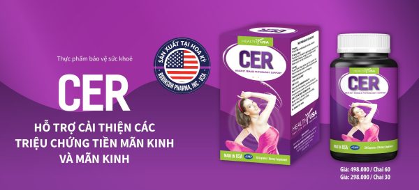 Viên uống Cân bằng Nội tiết tố nữ CER - Điều hoà kinh nguyệt,ngừa buồng trứng đa nang,u xơ tử cung