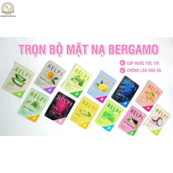 Trọn bộ mặt nạ Bergamo Help Mask Pack (giá bịt) - Hình ảnh 8