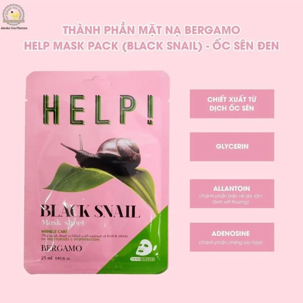 Trọn bộ mặt nạ Bergamo Help Mask Pack (giá bịt) - Hình ảnh 5