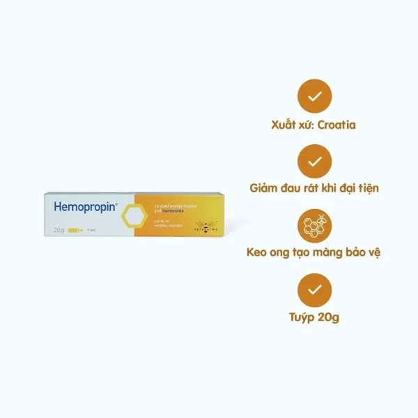 HEMOPROPIN 20g kem bôi dạng mỡ chứa keo ong - Hình ảnh 2